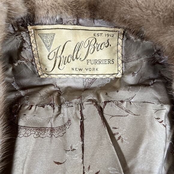 Vintage Genuine BROWN MINK FUR Cape Coat Shawl Wrap Stole ~ Evening or Casual - Picture 4 of 11